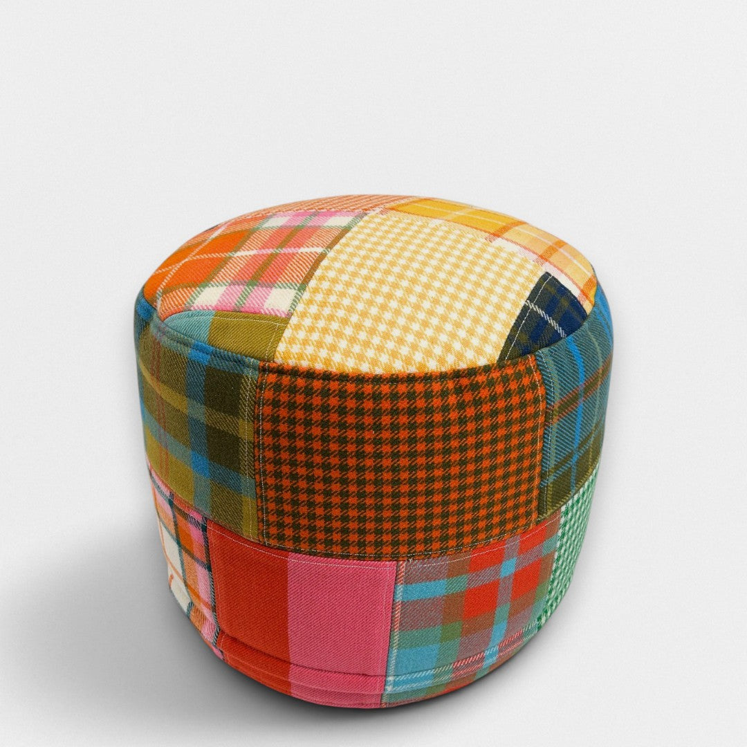 Cozy Mosaic Pouf