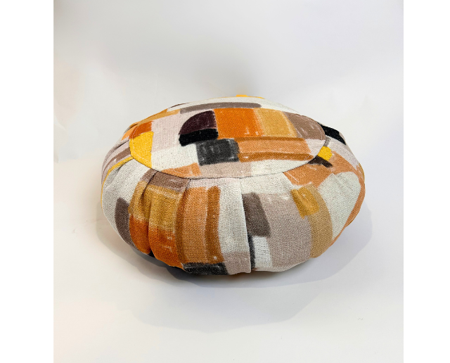 Zafu Meditation Cushion -  Golden Abstract